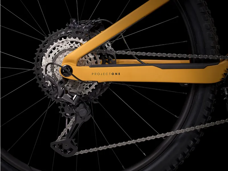 Trek Rail 9.8 XT Gen 4 Full Suspension Electric Mountain Bike 2024 in Baja Yellow-7